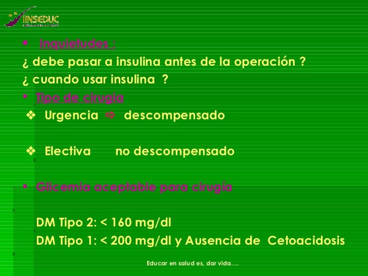 Diabetes y Cirugia Diabetes y Cirugia
