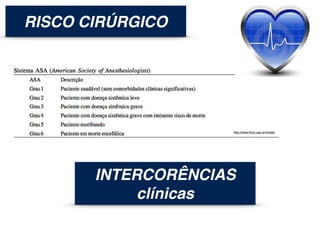 RISCO CIRÚRGICO
http://www.fmrp.usp.br/revista
INTERCORÊNCIAS
clínicas
 