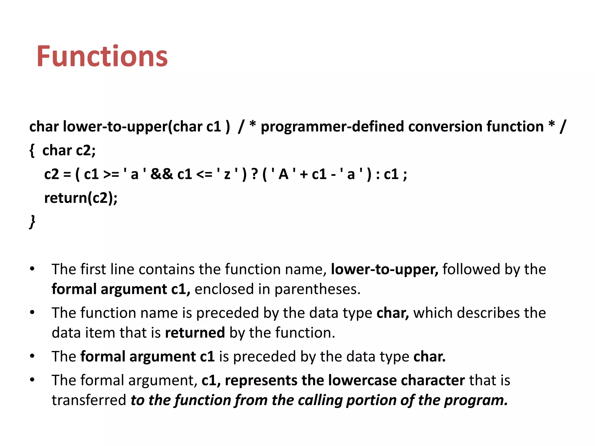 Functions- in C pptx | PPTX