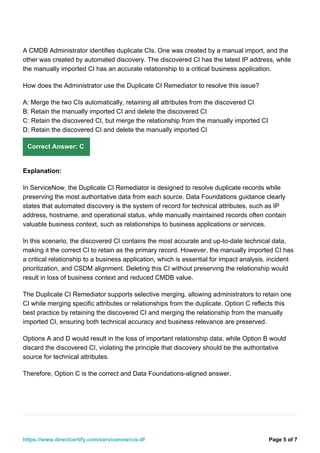 Comprehensive Guide to ServiceNow CIS-DF Exam and CMDB Data Foundations ...