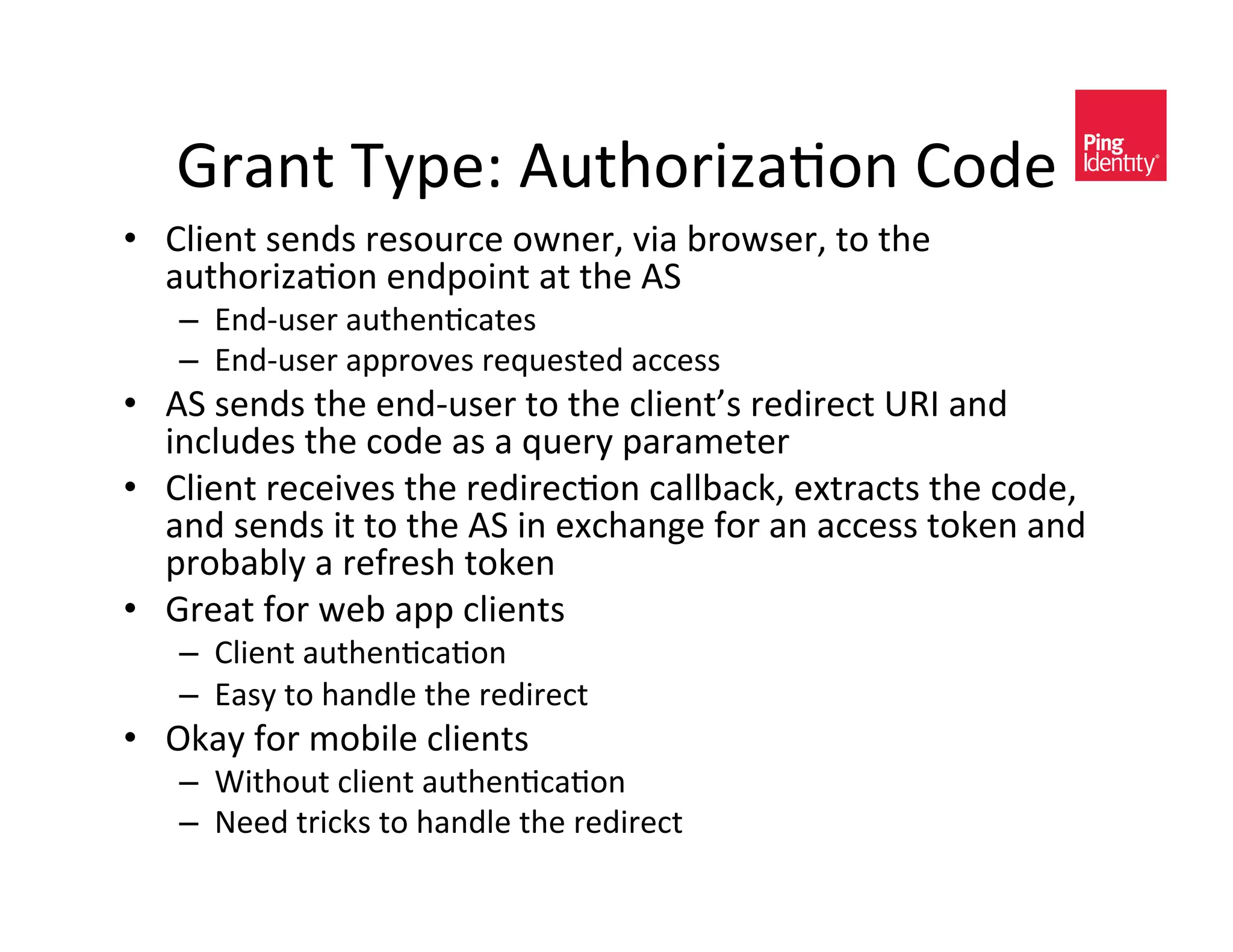 S/(*$&9E?)^&"#$%-/01(+-*&>-C)&
•  >A0)*$&<)*C<&/)<-#/,)&-4*)/K&H0(&@/-4<)/K&$-&$%)&
   (#$%-/01(+-*&)*C?-0*$&($&$%)&"8&&
   –  7*CO#<)/&(#$%)*+,($)<&
   –  7*CO#<)/&(??/-H)<&/)L#)<$)C&(,,)<<&
•  "8&<)*C<&$%)&)*CO#<)/&$-&$%)&,A0)*$f<&/)C0/),$&c6;&(*C&
   0*,A#C)<&$%)&,-C)&(<&(&L#)/E&?(/(3)$)/&
•  >A0)*$&/),)0H)<&$%)&/)C0/),+-*&,(AA@(,5K&)P$/(,$<&$%)&,-C)K&
   (*C&<)*C<&0$&$-&$%)&"8&0*&)P,%(*D)&2-/&(*&(,,)<<&$-5)*&(*C&
   ?/-@(@AE&(&/)2/)<%&$-5)*&
•  S/)($&2-/&4)@&(??&,A0)*$<&
   –  >A0)*$&(#$%)*+,(+-*&
   –  7(<E&$-&%(*CA)&$%)&/)C0/),$&
•  !5(E&2-/&3-@0A)&,A0)*$<&
   –  N0$%-#$&,A0)*$&(#$%)*+,(+-*&
   –  W))C&$/0,5<&$-&%(*CA)&$%)&/)C0/),$&
 