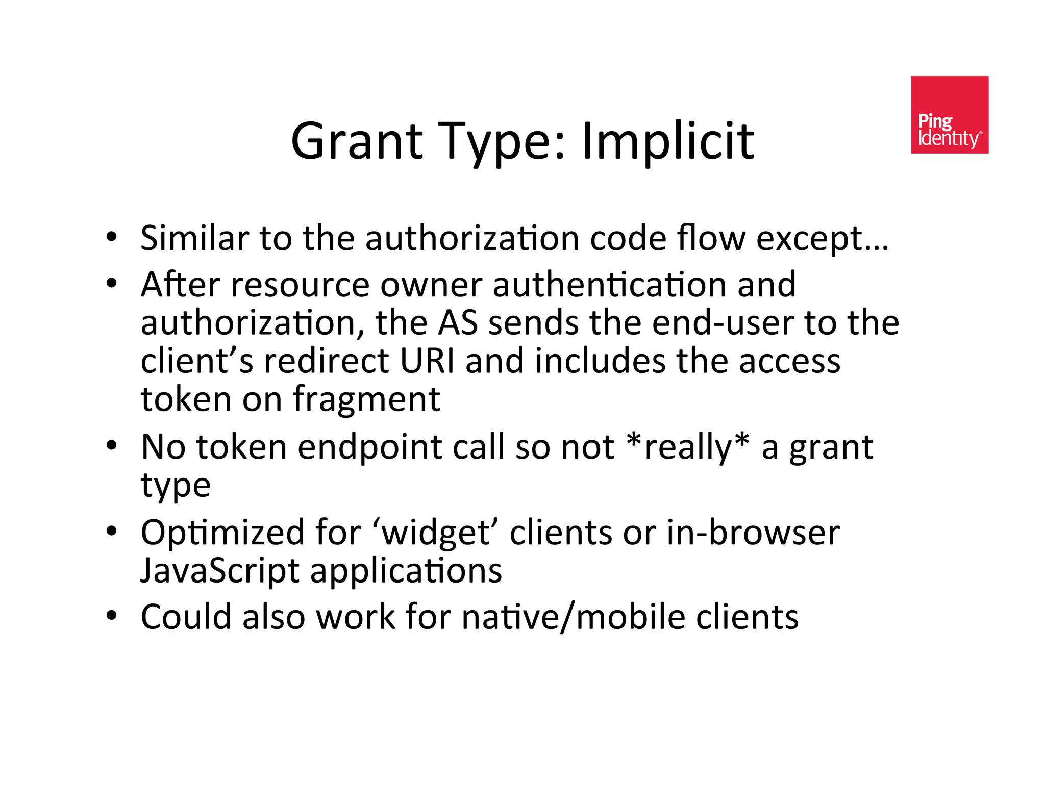 S/(*$&9E?)^&;3?A0,0$&
•  8030A(/&$-&$%)&(#$%-/01(+-*&,-C)&Q-4&)P,)?$p&&
•  "i)/&/)<-#/,)&-4*)/&(#$%)*+,(+-*&(*C&
   (#$%-/01(+-*K&$%)&"8&<)*C<&$%)&)*CO#<)/&$-&$%)&
   ,A0)*$f<&/)C0/),$&c6;&(*C&0*,A#C)<&$%)&(,,)<<&
   $-5)*&-*&2/(D3)*$&&
•  W-&$-5)*&)*C?-0*$&,(AA&<-&*-$&n/)(AAEn&(&D/(*$&
   $E?)&
•  !?+301)C&2-/&r40CD)$f&,A0)*$<&-/&0*O@/-4<)/&
   v(H(8,/0?$&(??A0,(+-*<&
•  >-#AC&(A<-&4-/5&2-/&*(+H)_3-@0A)&,A0)*$<&
 