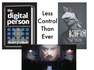 Less
Control
Than
Ever
 