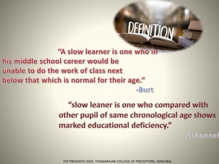 TCP PRESENTO 2020, THIAGARAJAR COLLEGE OF PRECEPTORS, MADURAI.
 