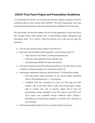 CIS101 team_projectguidelines_spring_11