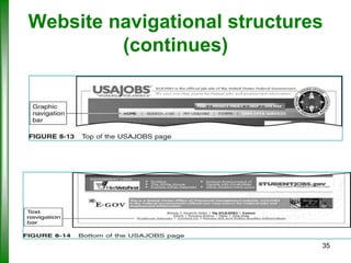 Website navigational structures
(continues)

35

 