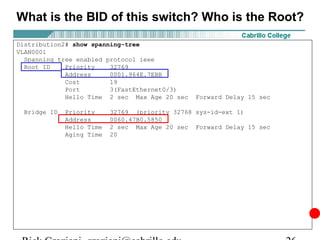 What is the BID of this switch? Who is the Root?

Distribution2# show spanning-tree
VLAN0001
  Spanning tree enabled protocol ieee
  Root ID    Priority    32769
             Address     0001.964E.7EBB
             Cost        19
             Port        3(FastEthernet0/3)
             Hello Time 2 sec Max Age 20 sec   Forward Delay 15 sec

 Bridge ID   Priority     32769 (priority 32768 sys-id-ext 1)
             Address      0060.47B0.5850
             Hello Time   2 sec Max Age 20 sec Forward Delay 15 sec
             Aging Time   20
 
