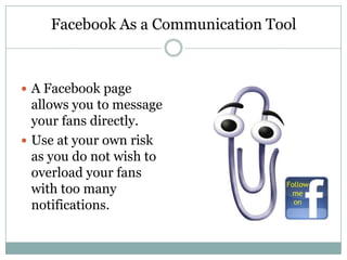 The page has customized information and applications made specifically for mobile devices related to our library.What We LearnedDoing it ourselves can cause a great number of headaches when compared with the ease of Facebook.
