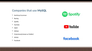 CIS3050_Presentation MS SQL vs. MySQL vs. Oracle | PPTX