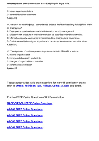 2020 Updated Cisa Real Exam Questions | PDF