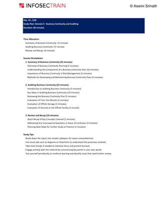 CISA 100 Days Study Plan InfosecTrain.pdf