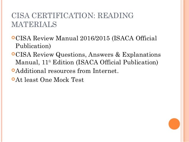 CISA Online Tests
