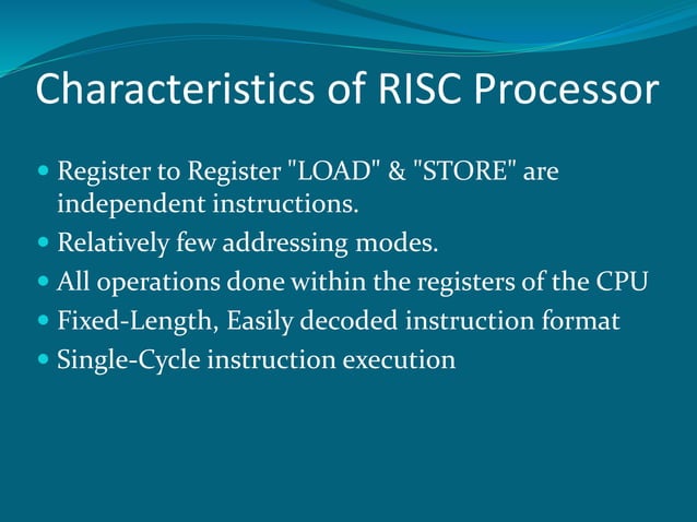 RISC and CISC Processors | PPTX | Computing | Technology & Computing
