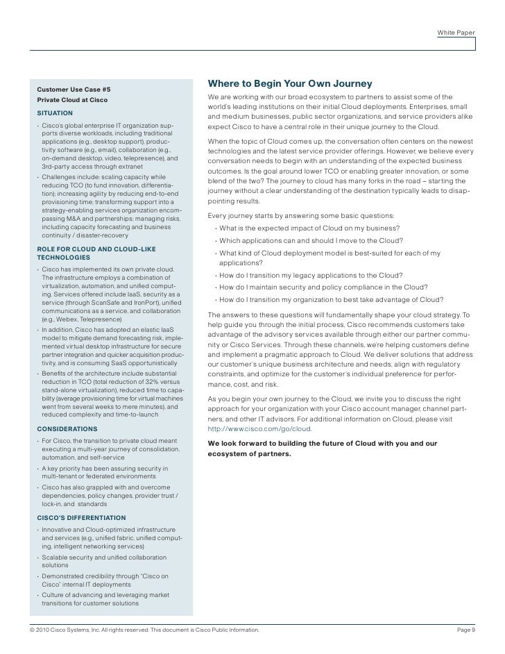 Cisco Cloud White Paper
