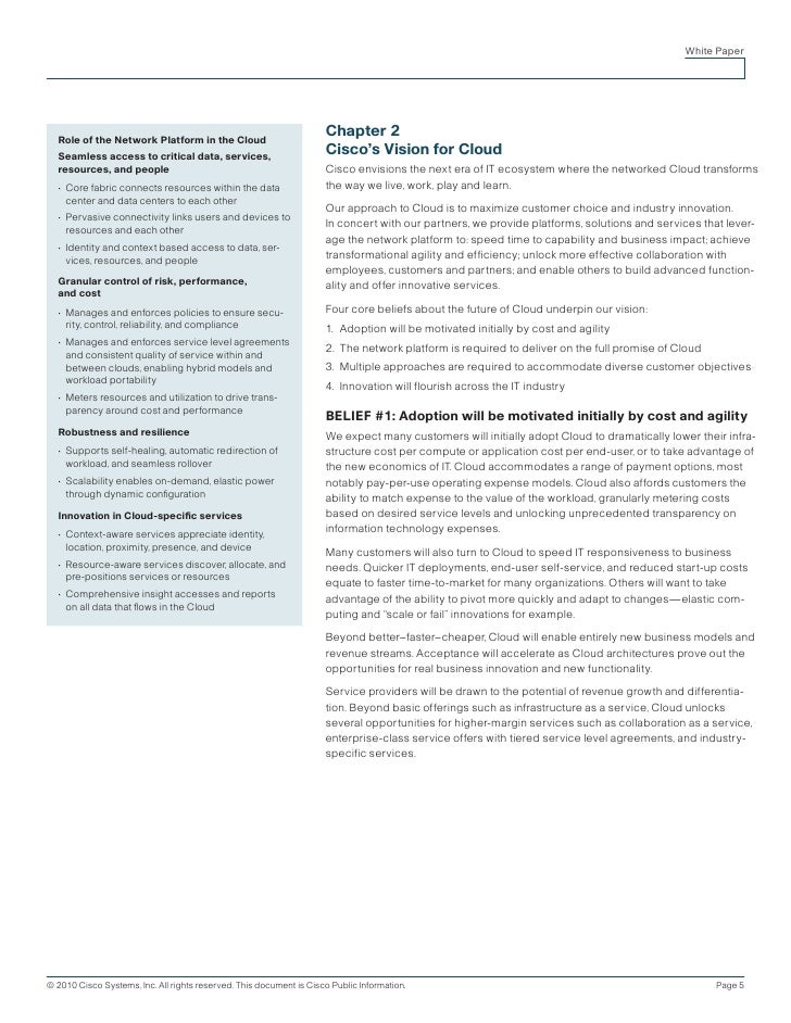 Cisco Cloud White Paper