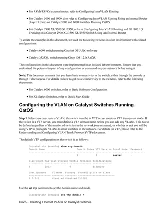 Cisco how to configure vlan | PDF