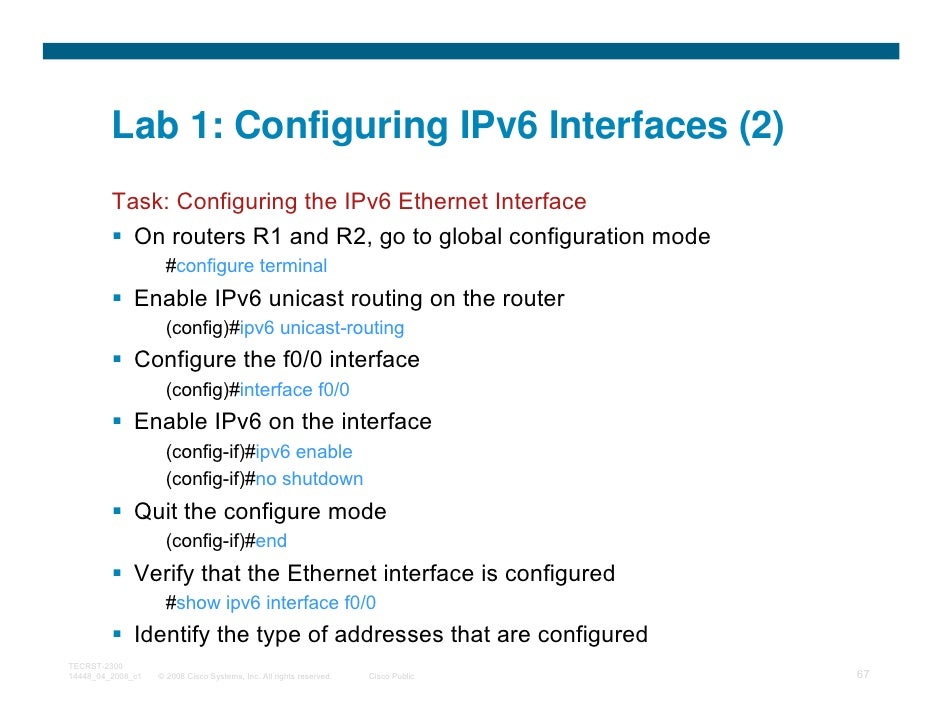 Cisco Ipv6 Tutorial Cisco Ipv6 Tutorial