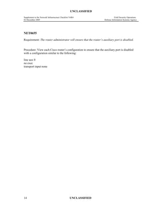 Cisco router-checklist-procedure-guide-for-network-checkli | PDF