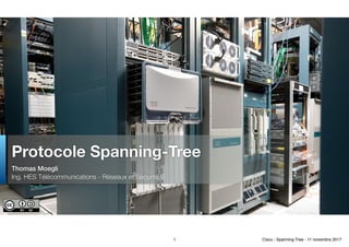 Thomas Moegli
Ing. HES Télécommunications - Réseaux et Sécurité IT
Protocole Spanning-Tree
1 Cisco - Spanning-Tree - 11 novembre 2017
 