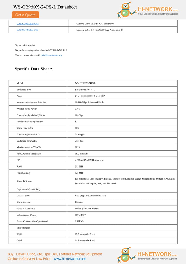 cisco-ws-c2960x-24ps-l-datasheet-pdf