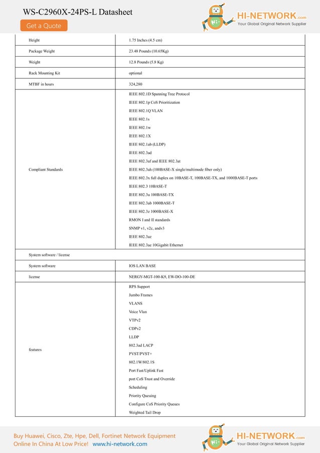 cisco-ws-c2960x-24ps-l-datasheet-pdf