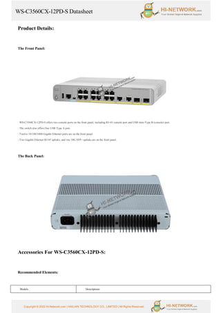 Cisco Catalyst 3560CX 12PC S Switch Di Rete A 12 Porte Gigabit Ethernet, 8 Uscite PoE , Budget PoE 240 W, Garanzia Limitata A Vita Con Formula Avanzata (WS C3560CX 12PC S - Foto 4