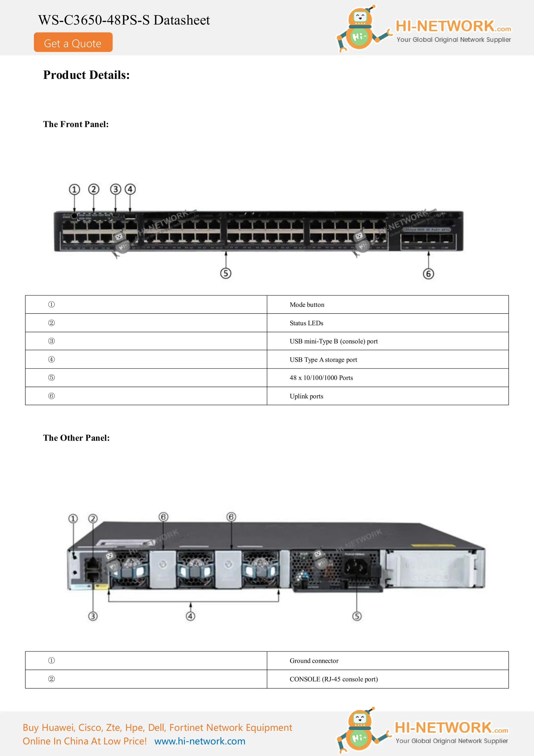Switch Cisco Catalyst WS C3650 48PS E V05 Switch Cisco Catalyst WS C3650 48PS E V05