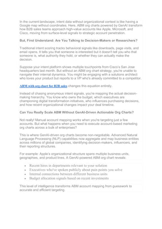 Contact Lists or GenAI Org Maps: What Elevates ABM in 2026? | PDF