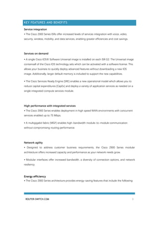 Cisco 2900 series router datasheet | PDF