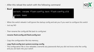 Cisco 2960x switch password recovery | PPTX