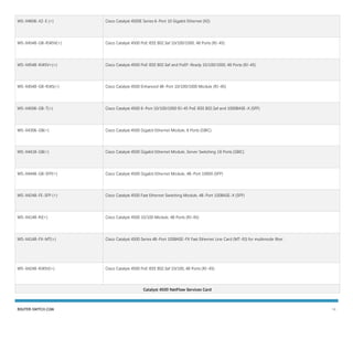 Cisco 4500 switch modules datasheet | PDF
