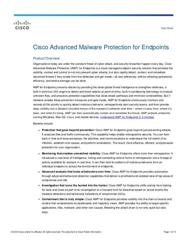 Cisco amp for endpoints