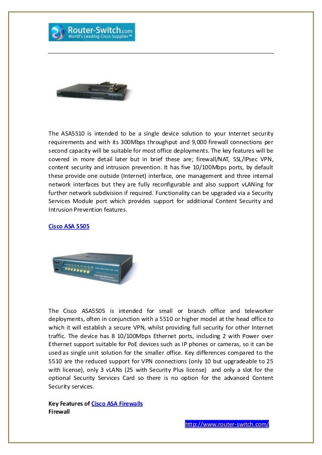 Cisco asa 5500 series adaptive security appliances