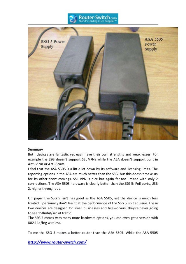 Cisco Asa 5505 Vs Juniper Ssg 5