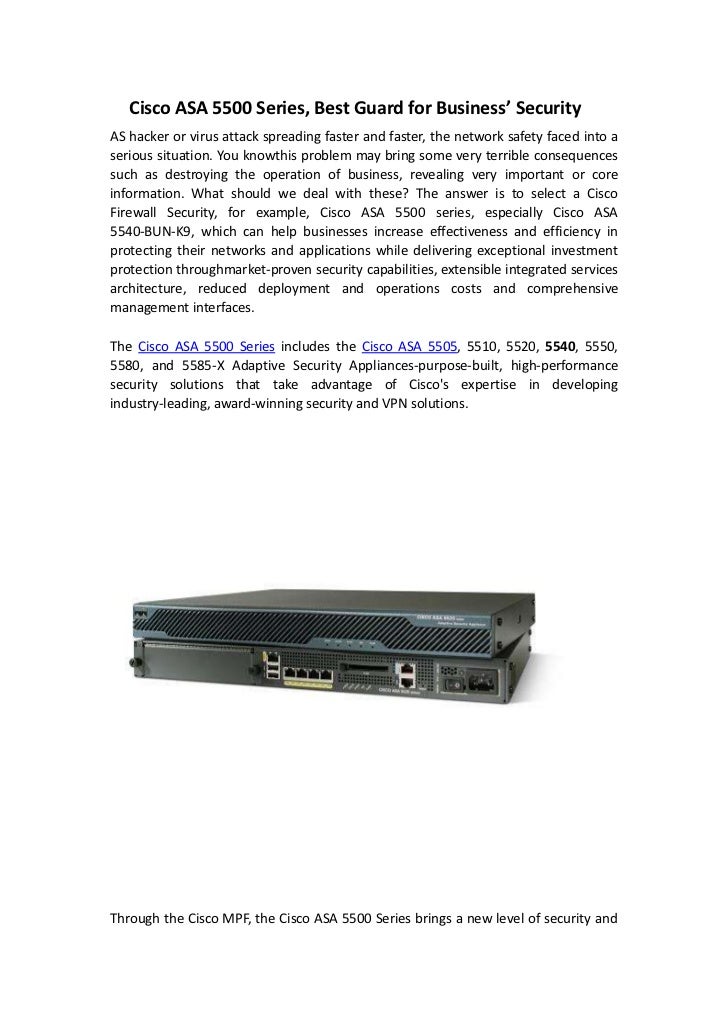 Cisco asa5540, best guard for enterprise