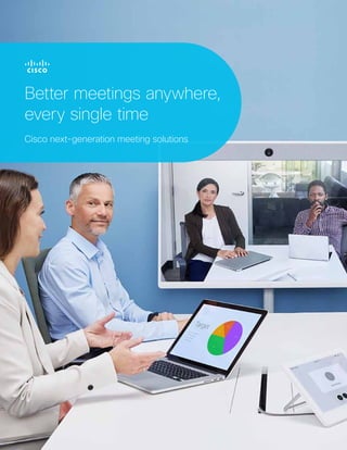 1
Better meetings anywhere,
every single time
Cisco next-generation meeting solutions
 