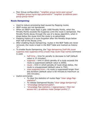 Cisco BGP Exam 642-661 Review Notes