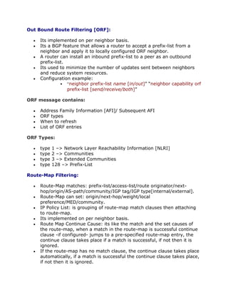 Cisco BGP Exam 642-661 Review Notes