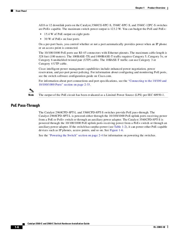 Cisco catalyst 3560 c and 2960-c series compact install guide