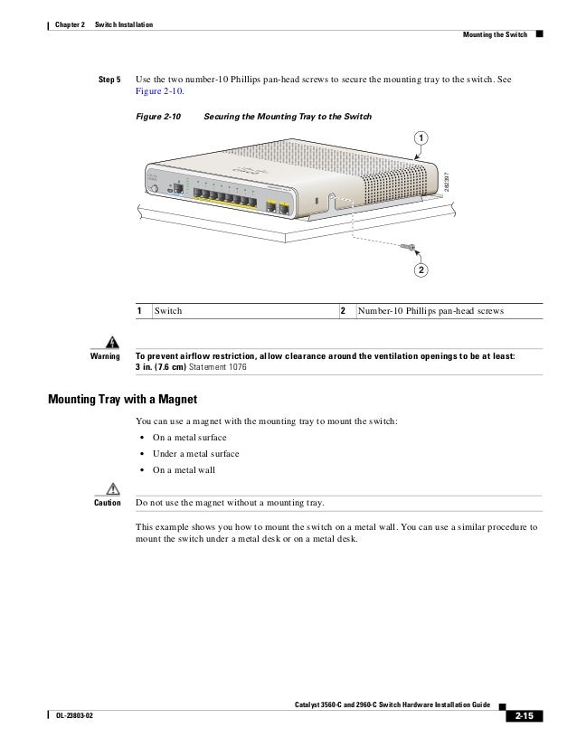 Cisco catalyst 3560 c and 2960c series compact install guide