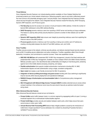Cisco catalyst 3750 x and 3560-x series switches | PDF