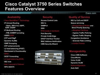 Cisco catalyst3750presspresentation | PPT