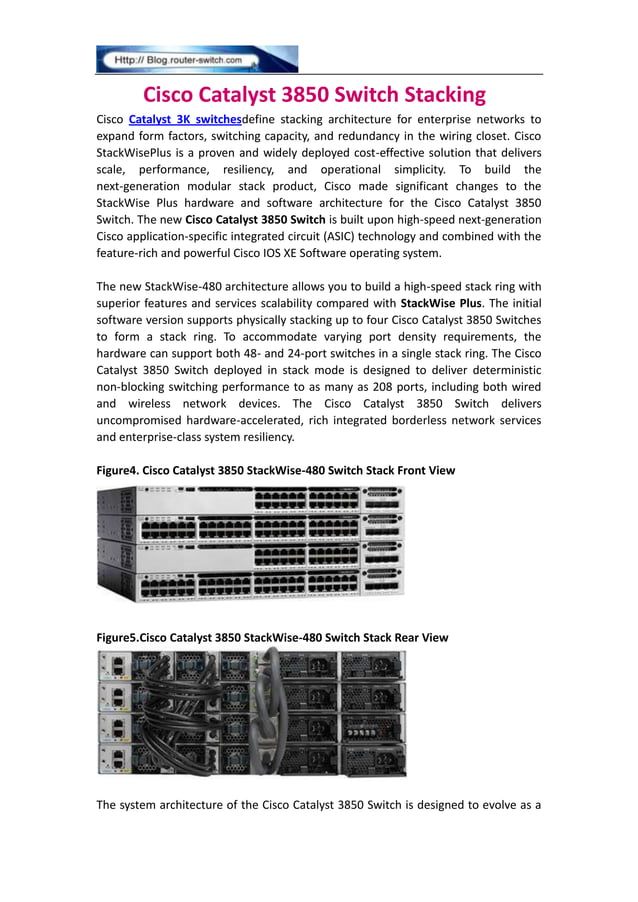 Cisco catalyst 3850 switch stacking | DOCX