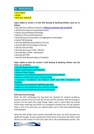Cisco ccie r&s v5 review | DOCX