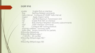 Cisco CCNA EIGRP IPV6 Configuration | PPTX