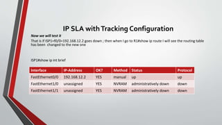 Cisco CCNA IP SLA with tracking configuration | PPTX