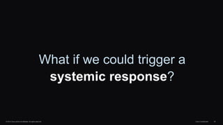 © 2014 Cisco and/or its affiliates. All rights reserved. Cisco Confidential 34
What if we could trigger a
systemic response?
 