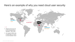 © 2016 Cisco and/or its affiliates. All rights reserved. 44
Here’s an example of why you need cloud user security
North
Am...