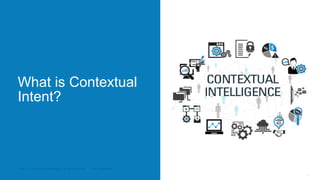 © 2016 Cisco and/or its affiliates. All rights reserved. 13
© 2017 Cisco and/or its affiliates. All rights reserved. Cisco Confidential
What is Contextual
Intent?
 