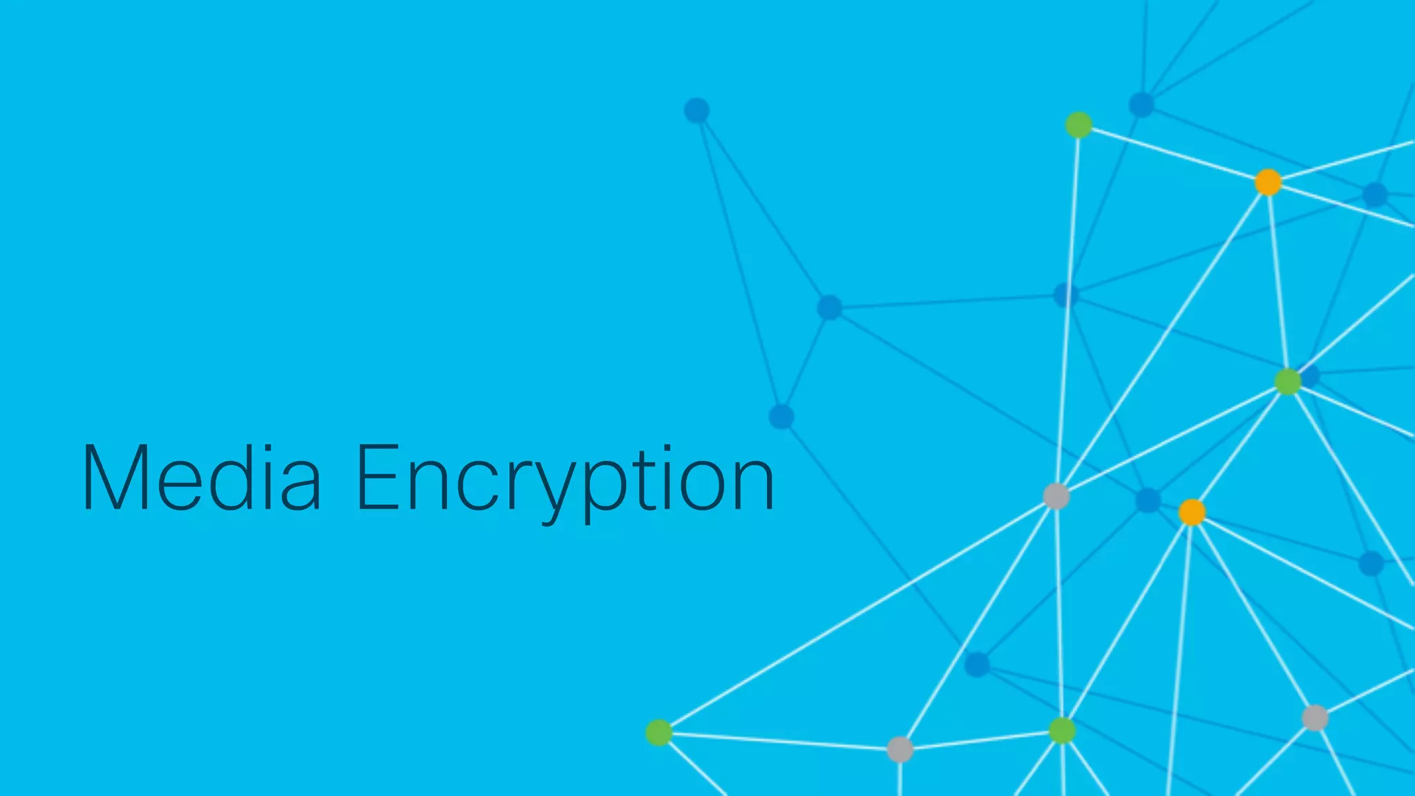 © 2 0 1 8 C is c o a n d / o r it s a f f ilia t e s . A ll r ig h t s r e s e r v e d . C is c o C o n f id e n t ia l
Media Encryption
 